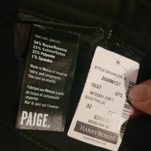 PAIGE Black Jeans with Original Retail Tag